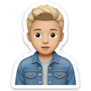 80s boy that wears denim jacket sticker