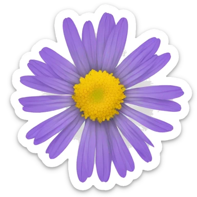 Aster flower sticker