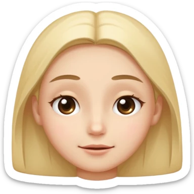 pleading face, sparkling eyes, small closed smile, relaxed eyebrows, gentle and cute sticker