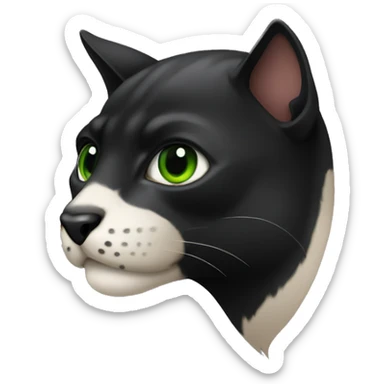 Animal pantera negra con ojos verdes sticker