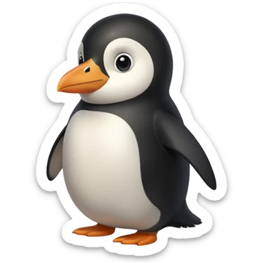 bombastic side eyeing penguin suspicious looking side ways eyes looking forward  sticker