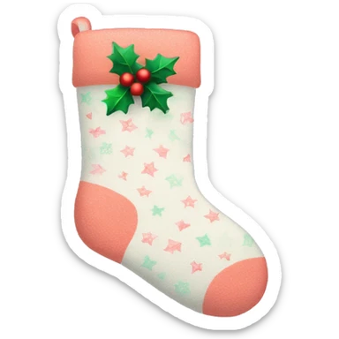 Christmas socks in pastel color sticker