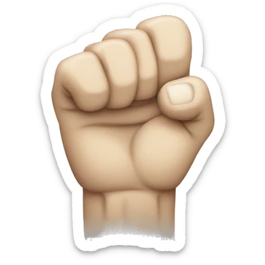 closed fist inwards sticker