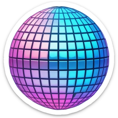 glowing disco ball sticker