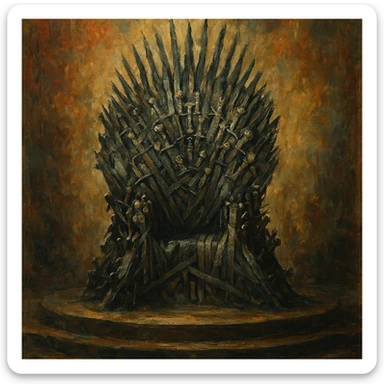 The iron throne, style 8 sticker