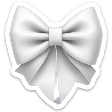White bow sticker