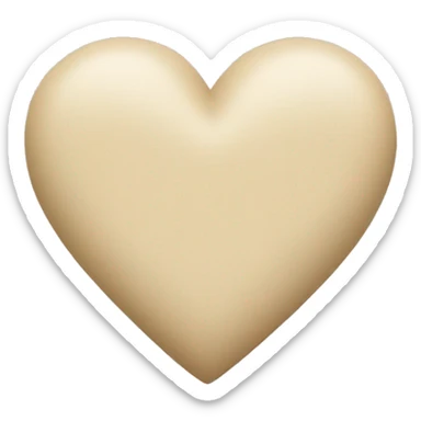 Beige heart  sticker