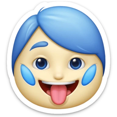 this emoji 😛 with a blue tongue  sticker