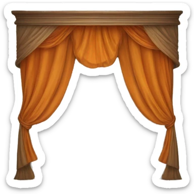 orange curtains  sticker
