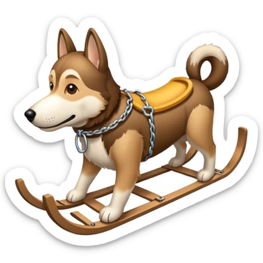 Dog sled sticker