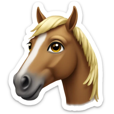 Horse with wings and a halo  sticker