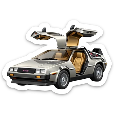 DeLorean DMC-12 doors down sticker
