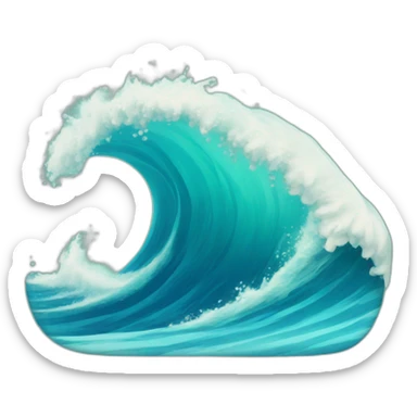 Surf wave sticker