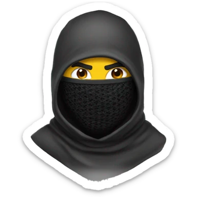 Lobo con balaclava sticker