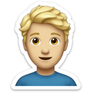 Garçon blond avec yeux bleu sticker