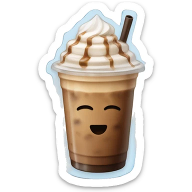 Iced coffee lots of ice no whipped cream  sticker