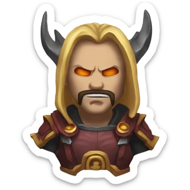 Diablo con audífonos  sticker