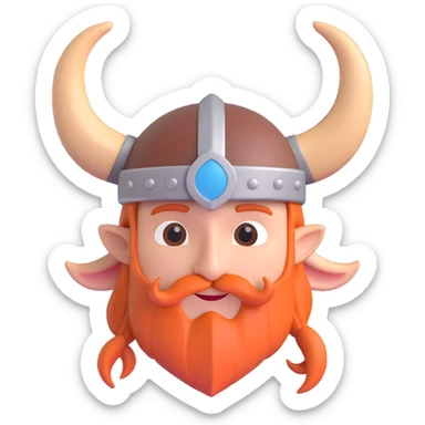 a detailed viking hat with horns, by itself, no face, centered sticker