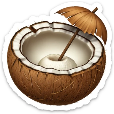 Noix de coco légèrement plus petite sticker