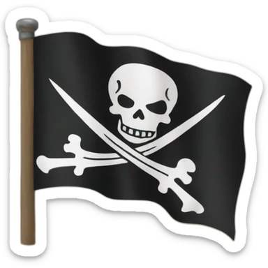 pirate flag sticker