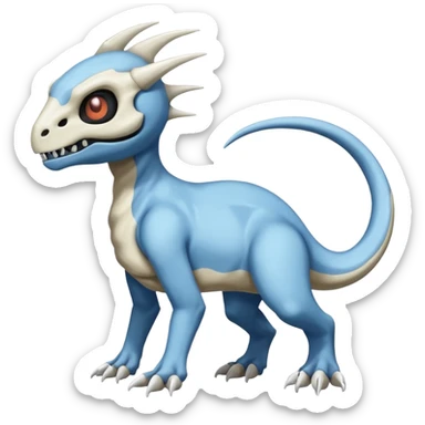 Shiny Duskull-Cubone-Salandit-Fakémon-hybrid-creature (full body)  sticker