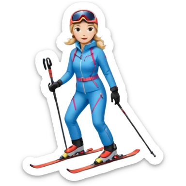 Woman Skiing Matterhorn sticker