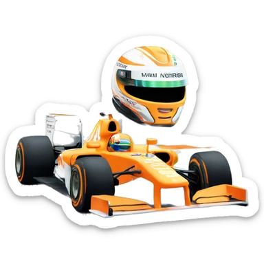  F1 miami circuit with Lando Norris racing car  sticker