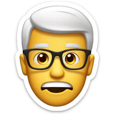 Make a emoji that is shocked andtaking off his glasses sticker