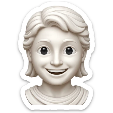 escultura griega feliz sticker