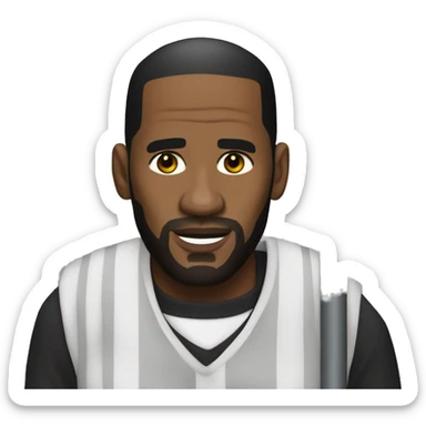 R Kelly in prison suit sticker