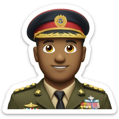 A man in a military uniform  sticker