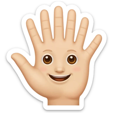 hello hand waving emoji sticker