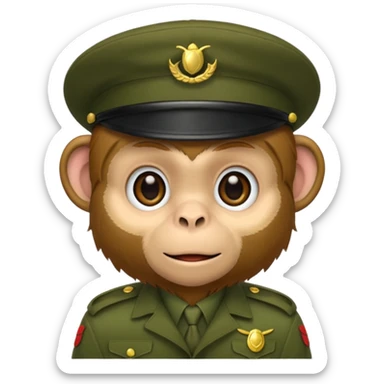 Monkey wearing green beret sticker
