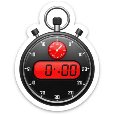 black stopwatch  sticker