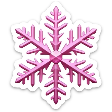 pink snowflake sticker