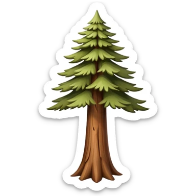 long slim sequoia tree sticker