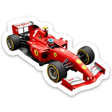 car formula 1 ferrari number 16 sticker