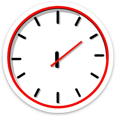 emoji with black background, '11:11' in red digital clock numbers, circular shape, no extra elements sticker