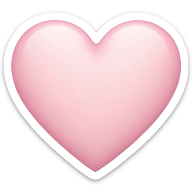 light pink heart sticker