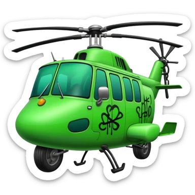 the word Chopper in green graffiti font sticker