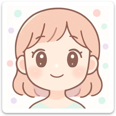 girl face with glowing, beautiful skin, anime style sticker