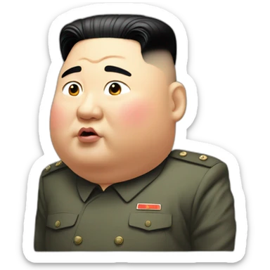 super fat Kim jong UN point to you sticker