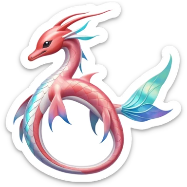 Milotic-Latias-Fakémon-hybrid-creature (full body)  sticker