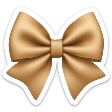 A tan light brown bow  sticker