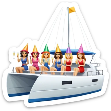 Catamaran bachelorette  sticker