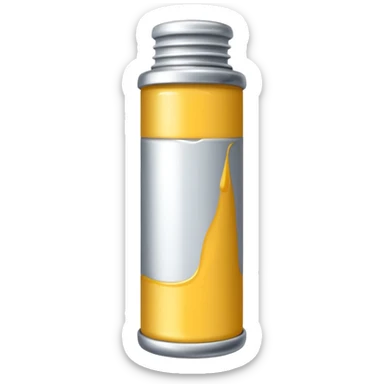 a white color oil paint tube sticker