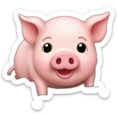 pig in mud sticker