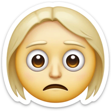 Emoji with eyebags and dark circles, and it looks tired sticker