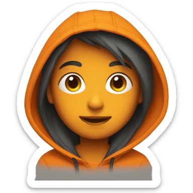 Orange hoodie  sticker