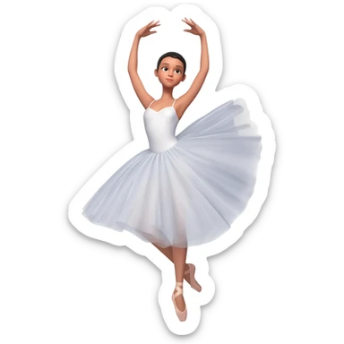 ballerina with tutu sticker